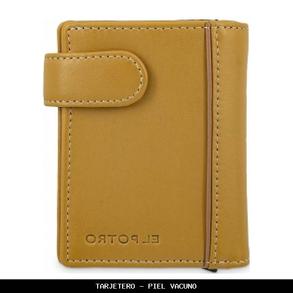 Tarjetero en Piel color Amarillo - El Potro