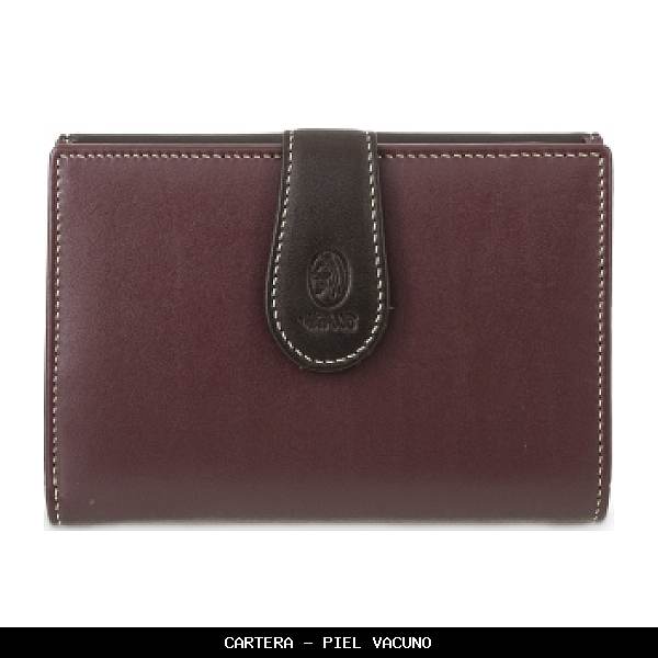 Cartera en Piel color Burdeos - El Potro