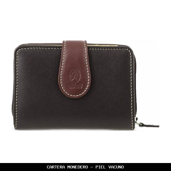 Cartera monedero en Piel color Marrón - El Potro