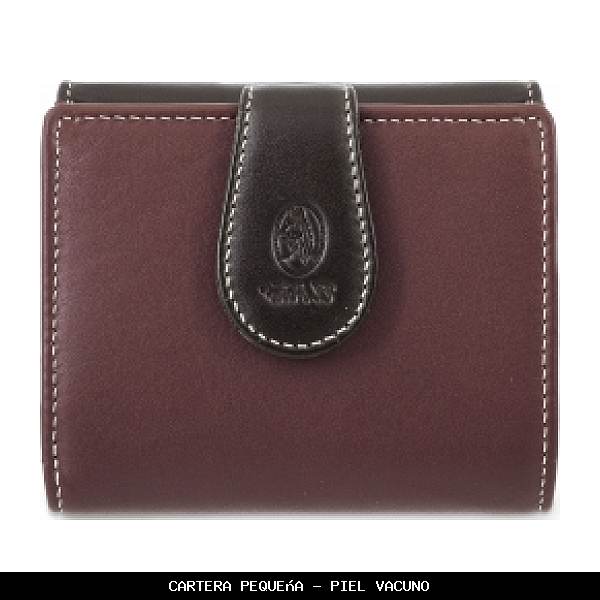 Cartera pequeña en Piel color Burdeos - El Potro