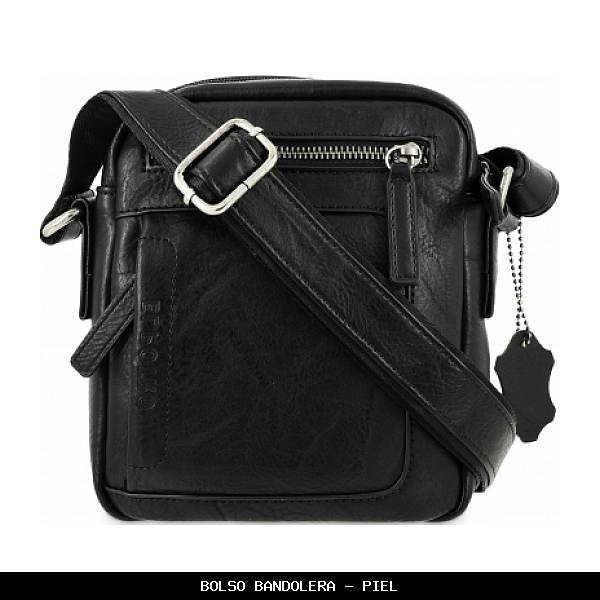 Bolso bandolera en Piel color Negro - El Potro