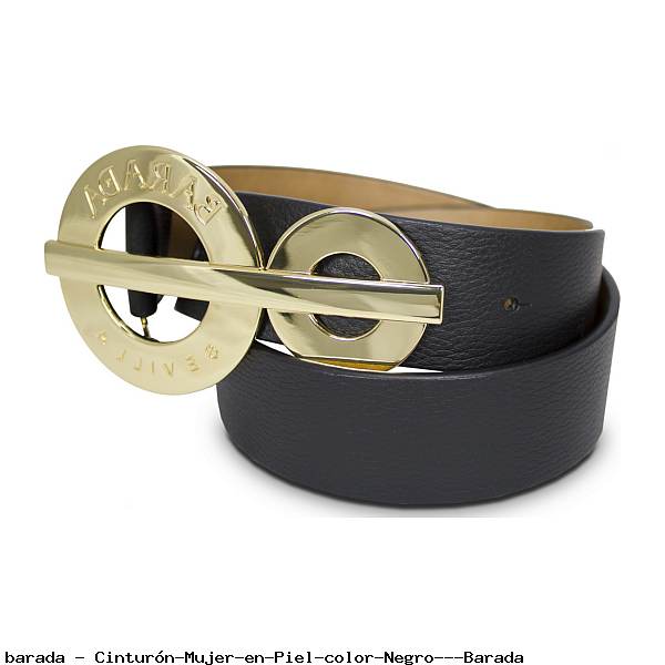 Cinturón Mujer en Piel color Negro - Barada