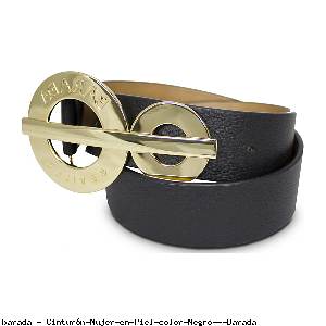 Cinturón Mujer en Piel color Negro - Barada