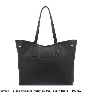 Bolso Shopping Mujer en Piel color Negro - Barada