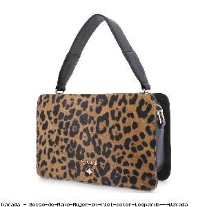 Bolso de Mano Mujer en Piel color Leopardo - Barada
