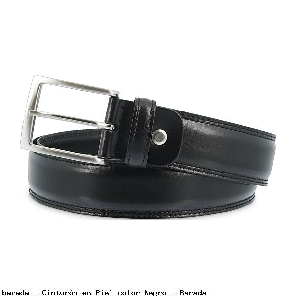 Cinturón en Piel color Negro - Barada