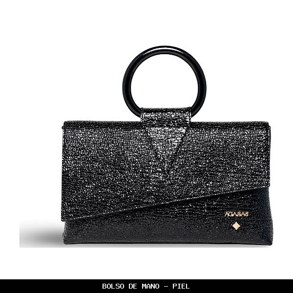 Bolso de mano en Piel color Negro - Barada