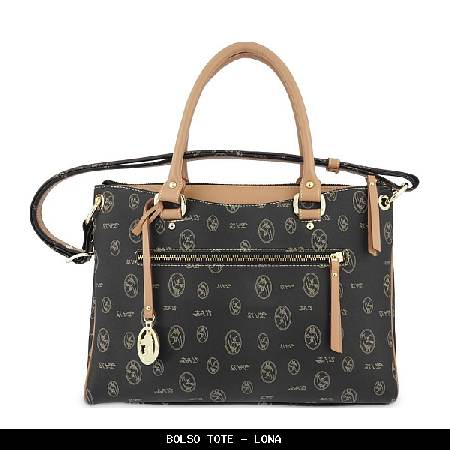 Bolso tote en Lona color Negro - El Potro