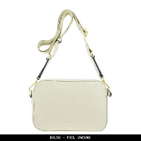 Bolso en piel color blanco - el potro