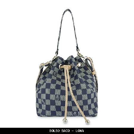 Bolso saco en lona color azul - el potro