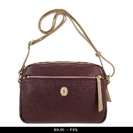 Bolso en Piel color Burdeos - El Potro