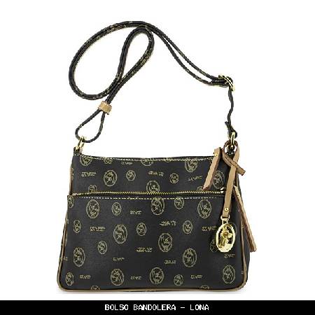Bolso bandolera en Lona color Negro - El Potro