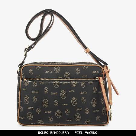 Bolso bandolera en Piel color Negro - El Potro