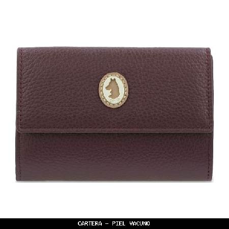 Cartera en Piel color Burdeos - El Potro