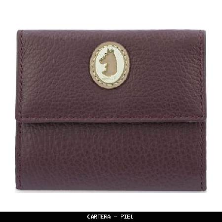 Cartera en Piel color Burdeos - El Potro