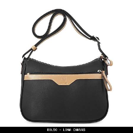 Bolso en Lona Canvas color Negro - El Potro