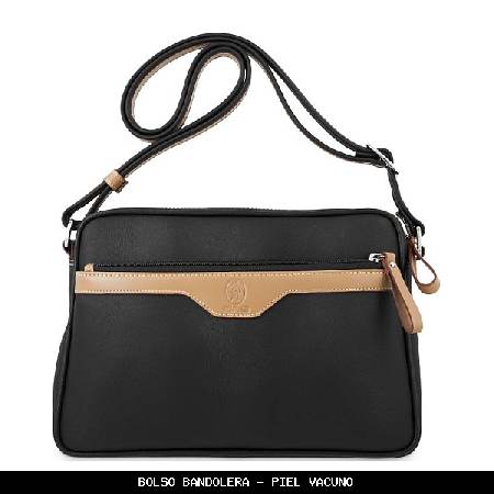 Bolso bandolera en Piel color Negro - El Potro