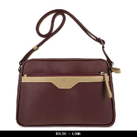 Bolso en Lona color Burdeos - El Potro