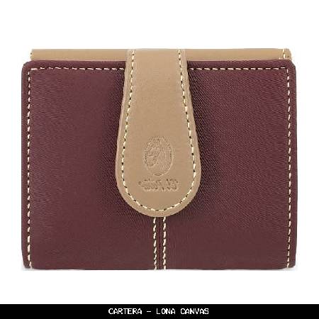 Cartera en Lona Canvas color Burdeos - El Potro