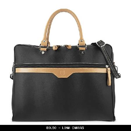 Bolso en lona canvas color negro - el potro