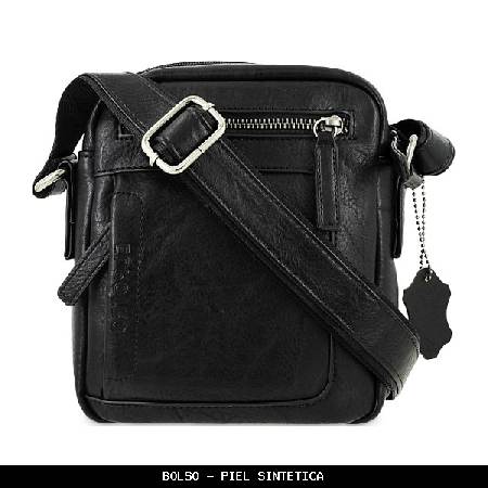 Bolso en simil piel color negro - el potro