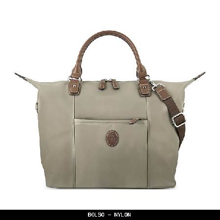 Bolso en Nylon color Taupe - El Potro