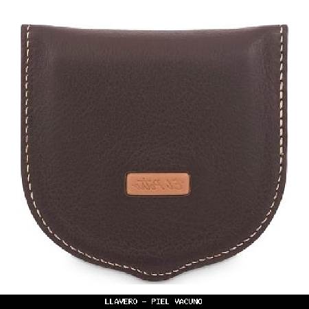 Llavero en piel color marrón - el potro