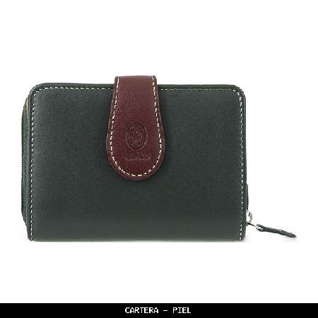 Cartera en piel color verde - el potro