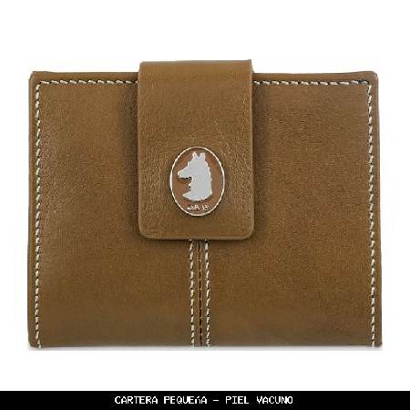 Cartera pequeña en piel color color cuero - el potro