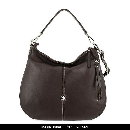 Bolso hobo en Piel color Marrón - El Potro