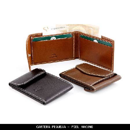 Cartera pequeña en Piel color Negro - Piel de Ubrique