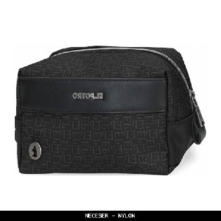 Neceser en nylon color negro - el potro