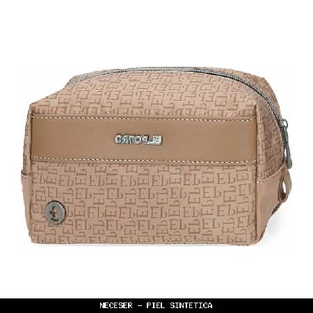 Neceser en simil piel color beige - el potro