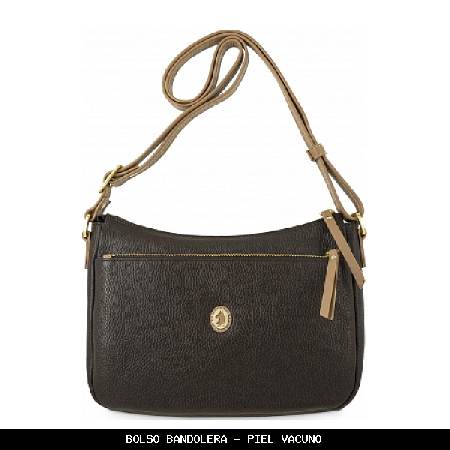 Bolso bandolera en Piel color Marrón - El Potro