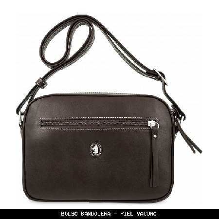 Bolso bandolera en piel color marrón - el potro