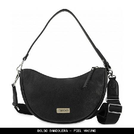 Bolso bandolera en Piel color Negro - El Potro