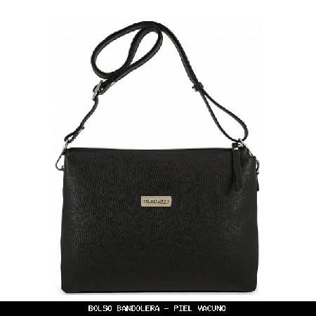 Bolso bandolera en Piel color Negro - El Potro