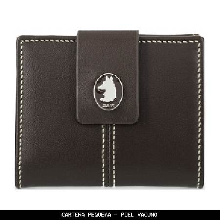 Cartera pequeña en piel color marrón - el potro