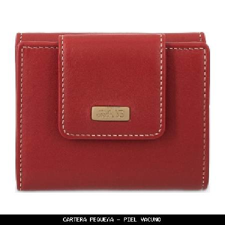 Cartera pequeña en piel color rojo - el potro