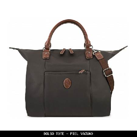 Bolso tote en piel color marrón - el potro