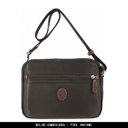 Bolso bandolera en piel color marrón - el potro