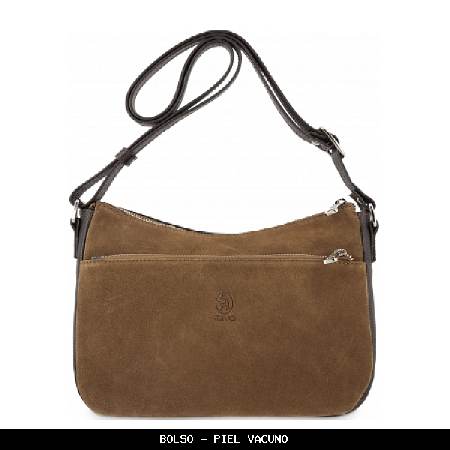 Bolso en piel color castaño - el potro