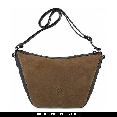Bolso hobo en Piel color Castaño - El Potro
