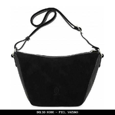 Bolso hobo en piel color castaño - el potro
