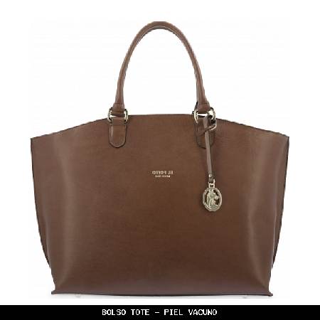 Bolso tote en Piel color Color Cuero - El Potro