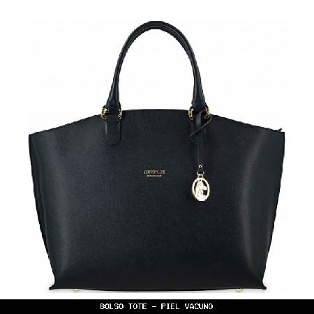 Bolso tote en piel color azul - el potro
