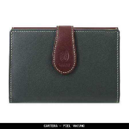 Cartera en piel color verde - el potro
