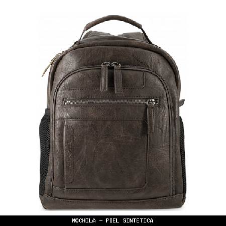 Mochila en Simil Piel color Marrón - El Potro