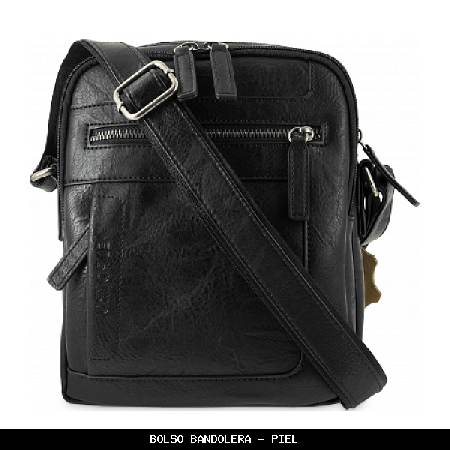 Bolso bandolera en Piel color Negro - El Potro