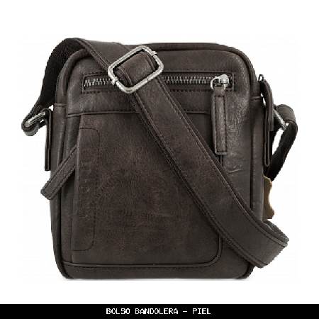 Bolso bandolera en Piel color Marrón - El Potro